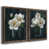 Toile avec cadre en noyer