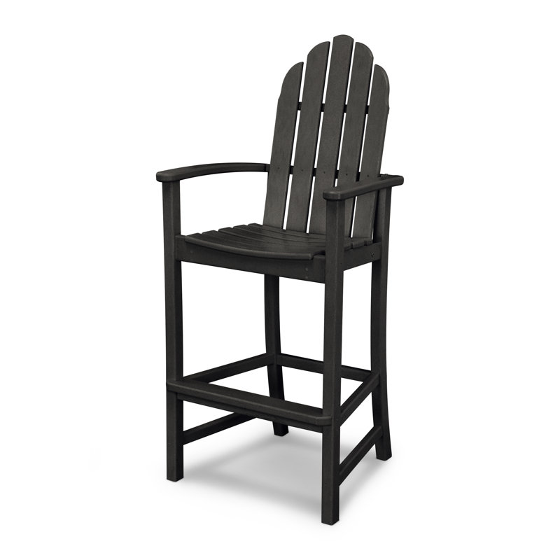 Chaise de bar Adirondack POLYWOOD Classic, Noir