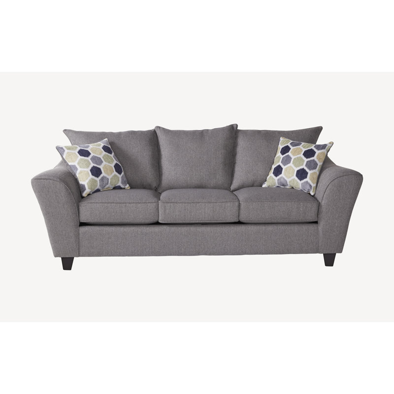 Canapé 89 po avec coussins réversibles, 100% polyester pierre grise Sheldon