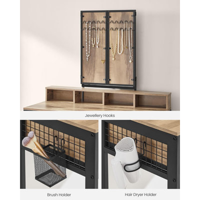 Aliviana Dressing Table with Mirror
