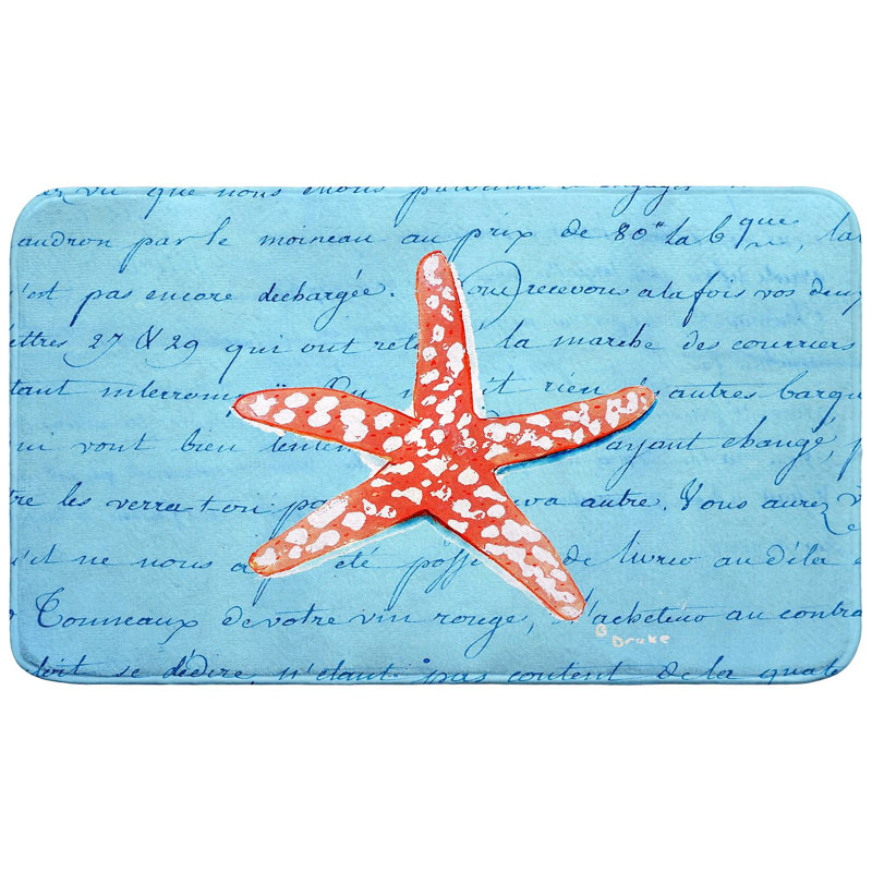 Tapis de bain Coral Starfish, L 30 po x l 18 po