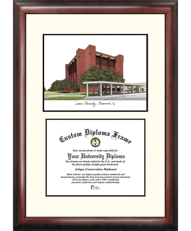 NCAA Lamar Cardinals Scholar Lithograph Diploma Frame