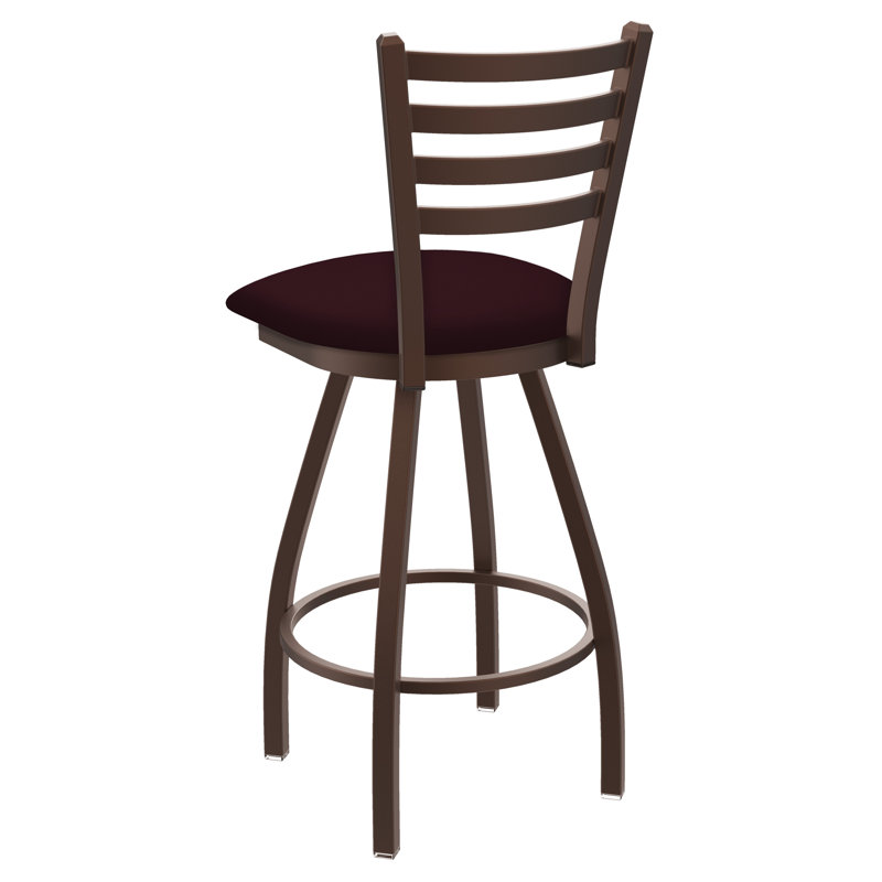 Tabouret de bar pivotant de 36" Evers, Bronze, Vinyle - bordeaux Canter, Tabouret de comptoir (siège d'une hauteur de 25 p