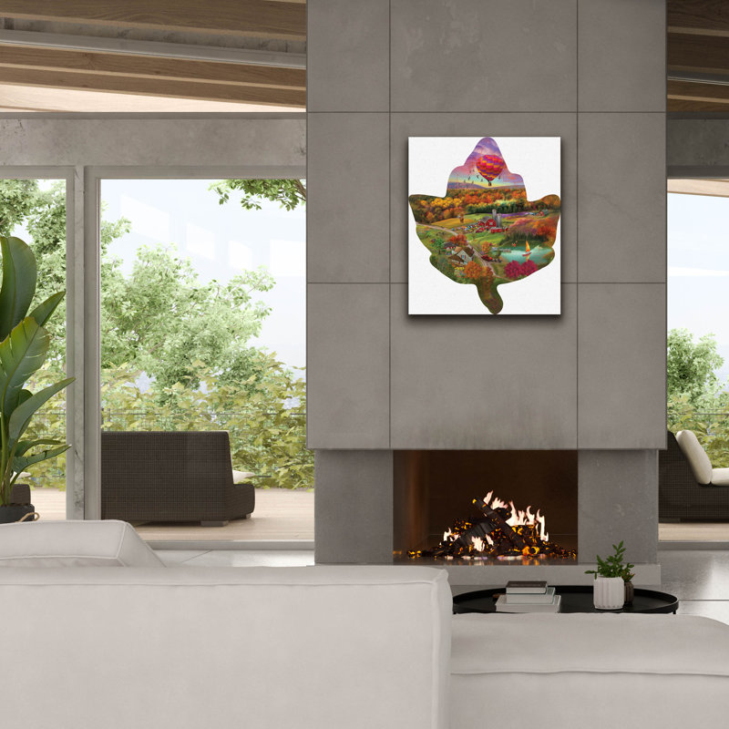 «Fall Valley» par Bigelow, illustrations sur toile, H 30 po x l 26 po x P 1,5 po