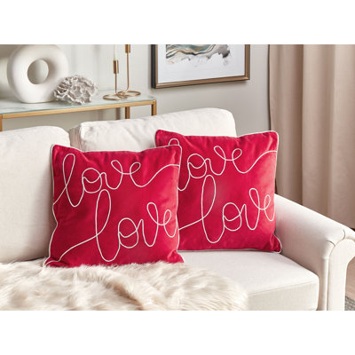 Nechemiah Red Square Cushion