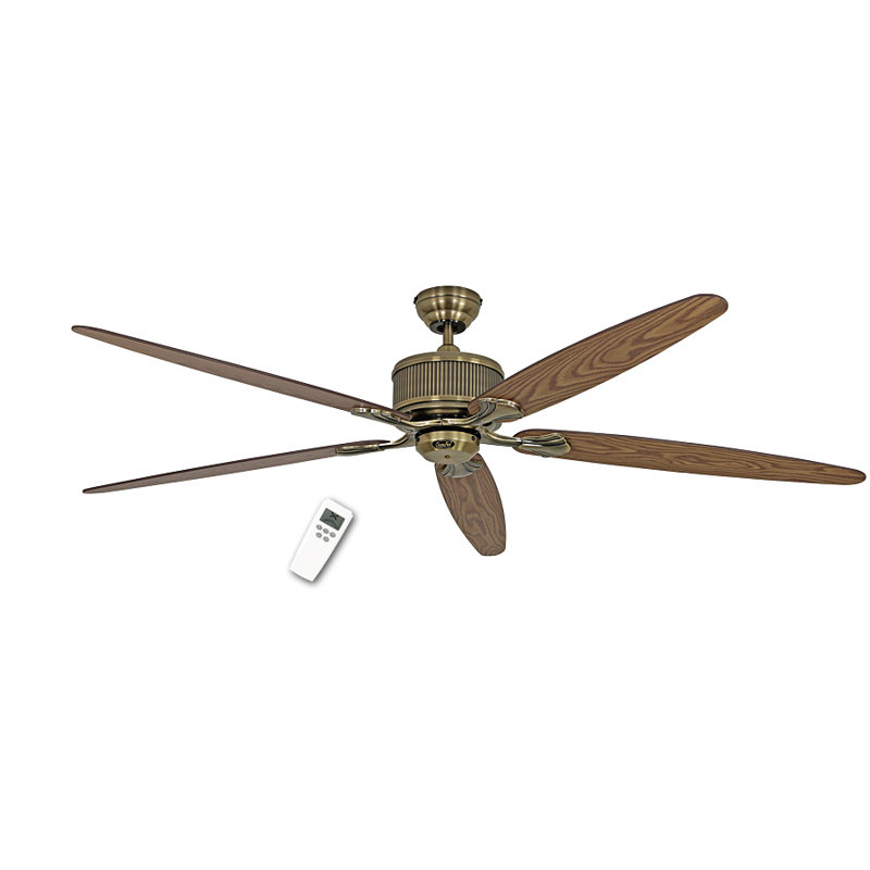 Allman 180cm Ceiling Fan, Antique Brass