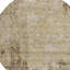 Tapis d'intérieur rond lavable abstrait brun et beige 8 pi
