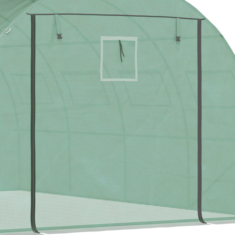 13' X 10' 6.5' Gardening Greenhouse, Galvanized Steel , 2 Zippered Mesh Doors, 10 Windows, Scorching, Upgraded Walk-in Greenhouse 6.5', Construction, Support Plant Being,