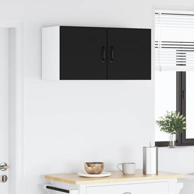 Vidaxl Kitchen Wall Cabinet Black 40 X 31 X 40 Cm Engineered Wood