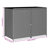 Double Wheelie Bin Shed with Lid and Lockable Doors, Poly Rattan 31.5"x58.3"x43.7" Black-1967044386