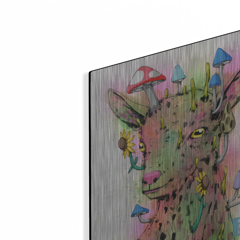 «Lark Manor» «Green Kid» par Ric Stultz, art mural en métal, H 16 po x l 12 po
