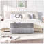 Repose-pieds ovale rembourré avec rangement, repose-pieds multifonctionnel et rangement caché-112035376