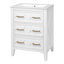 Meuble-lavabo moderne 24 po avec lavabo en céramique et structure en bois massif Nara-123512853