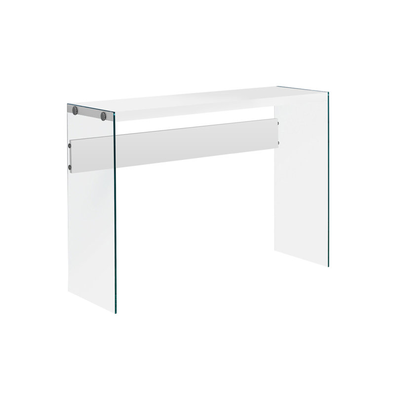 Table d'appoint, console, vestibule, étroit, canapé, salon, chambre à coucher, stratifié blanc brillant, contemporain, moderne