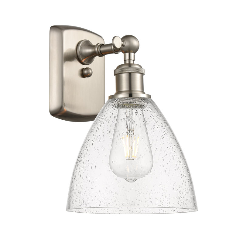 Shauna Armed Sconce, No Bulb Included, Brushed Satin Nickel