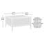 Table basse grise au design classique, avec coulisses à extension complète et motif unique. Un meuble indispensable pour recevoir, de dimensions généreuses, moulures décoratives et montage facile. Parfait pour la décoration intérieure.