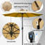 Parasol de marché 9 'avec manivelle et inclinaison Jaenis-1054673049