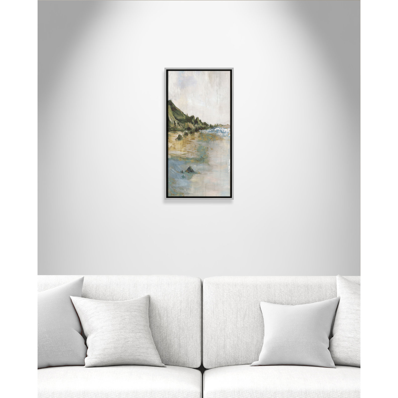 Cordoba "Tide's Edge" Print, 25.5" H x 13.5" W, Silver