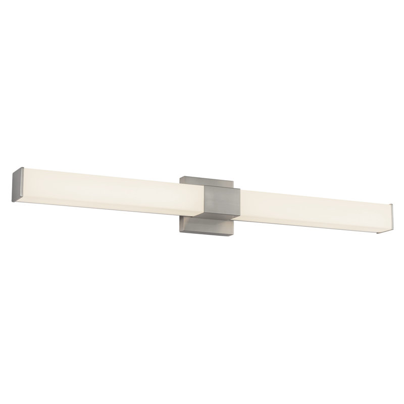 Vivi 36-in Black dimmable LED Wall Sconce, Nickel