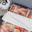 Ensemble de housse de couette moderne rose rose et orange-109155804