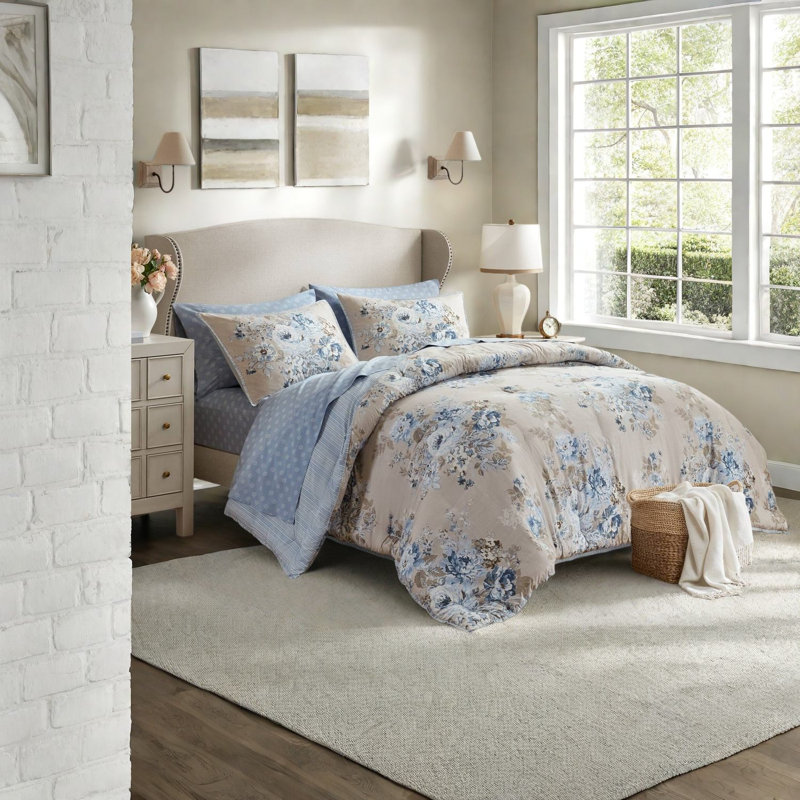 Ensembles de literie élégants et floraux, polyester confortable, style rétro, idéal pour la maison
