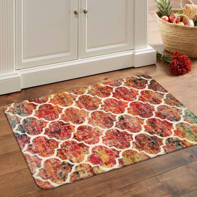 Govan Classic Moroccan Machine Washable  Area Rugs with Non-Slip Backing Perfect for Living Room, Dining Room, Bedroom Decor