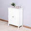 Armoire de rangement pour salle de bain avec porte double et tablette réglable en blanc - Fabrication de qualité pour une utilisation à long terme