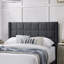 Cadre de lit tête de lit tapissier 1 pièce grand lit en lin brossé