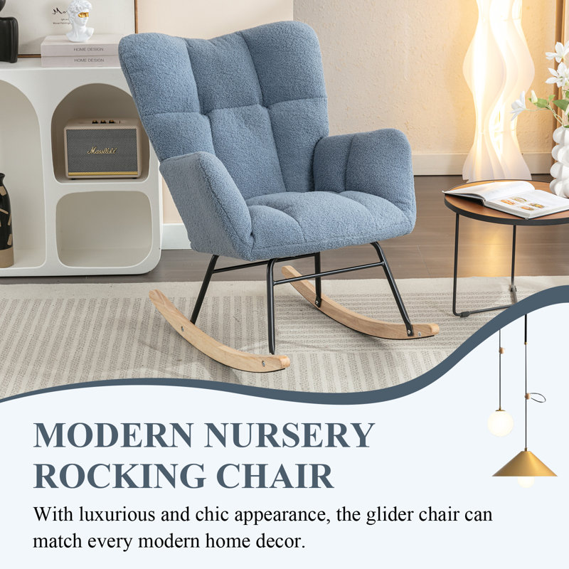 Chaise berçante, Bleu