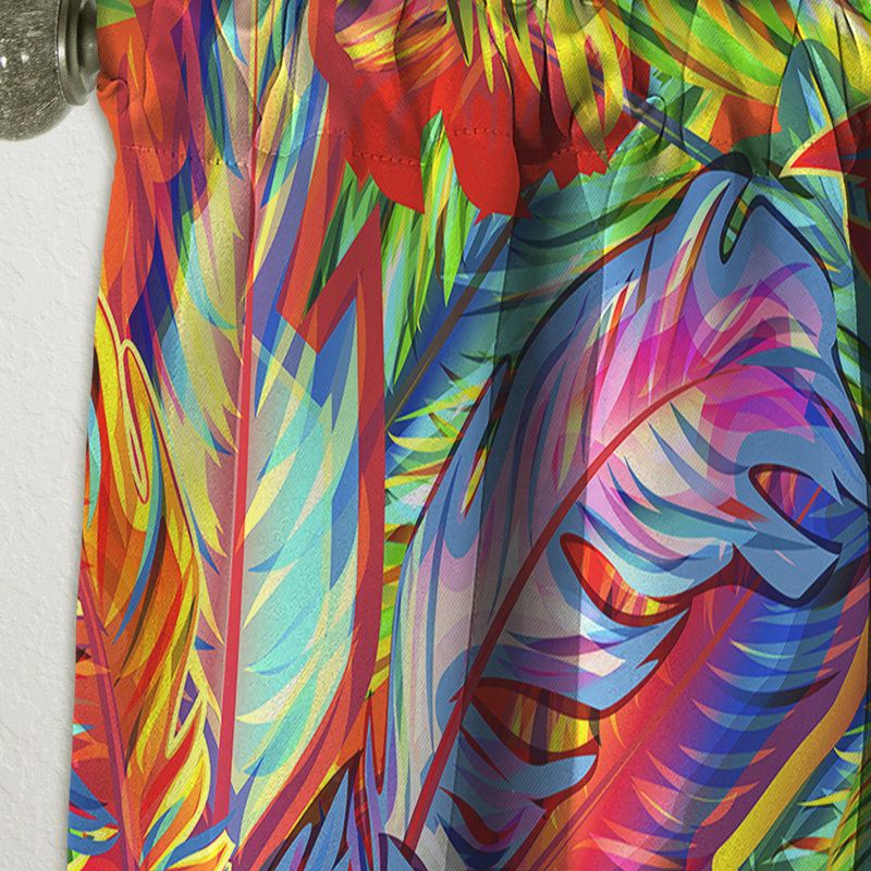 Panneau de rideau occultant abstrait texturé Bright Southwestern, L 52 po x L 90 po