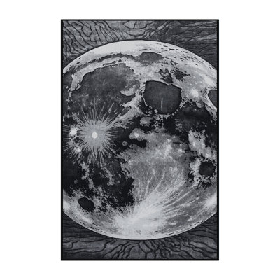 Tapis noir lavable à la machine