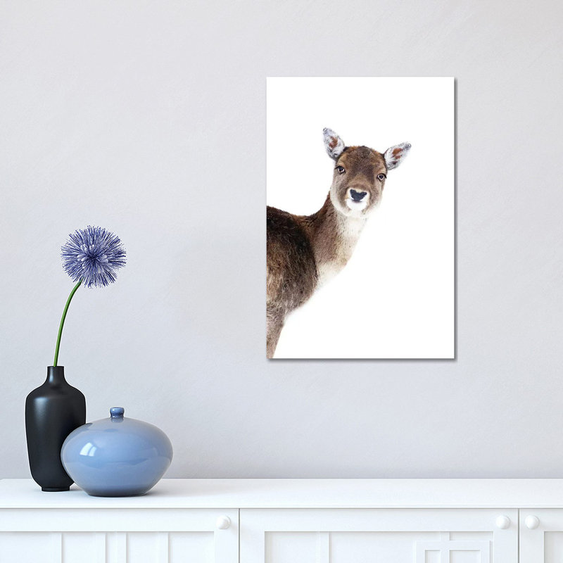 Deer Peekaboo 1 Piece Wrapped Canvas Wall Art, 30.48 cm H x 45.72 cm W