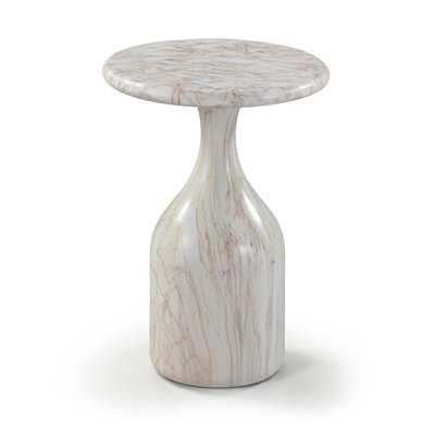 Savona White Concrete Indoor/Outdoor End Table