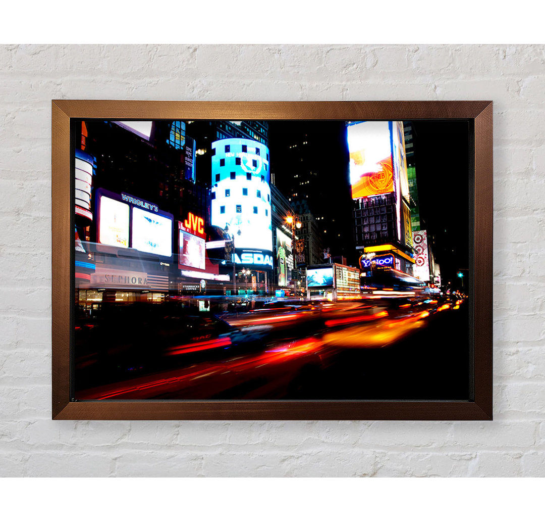 New York City Night Lights - Einzelne Bilderrahmen Kunstdrucke