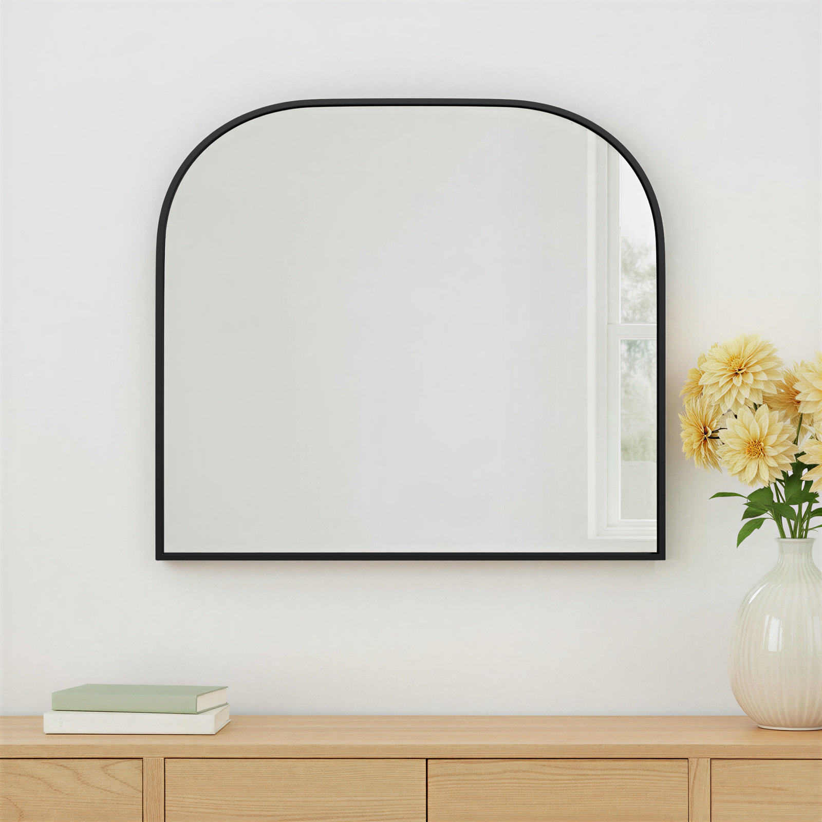 Sabine Accent Mirror, Black, 38" x 42"