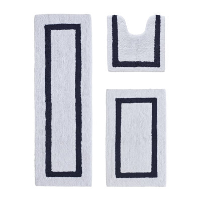Atle Reversible Cotton Tufted Bath Rug Set