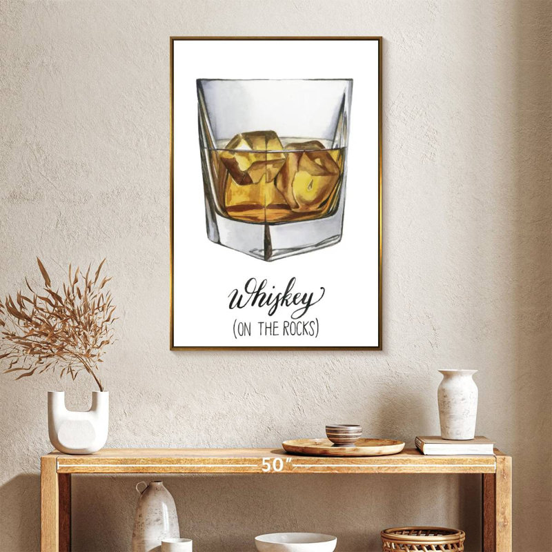 Classic Happy Hour IV, Floating Frame Gold, 25" x 37"