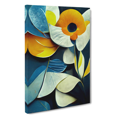 Flowers In Abstract No.5 - Wrapped Canvas
