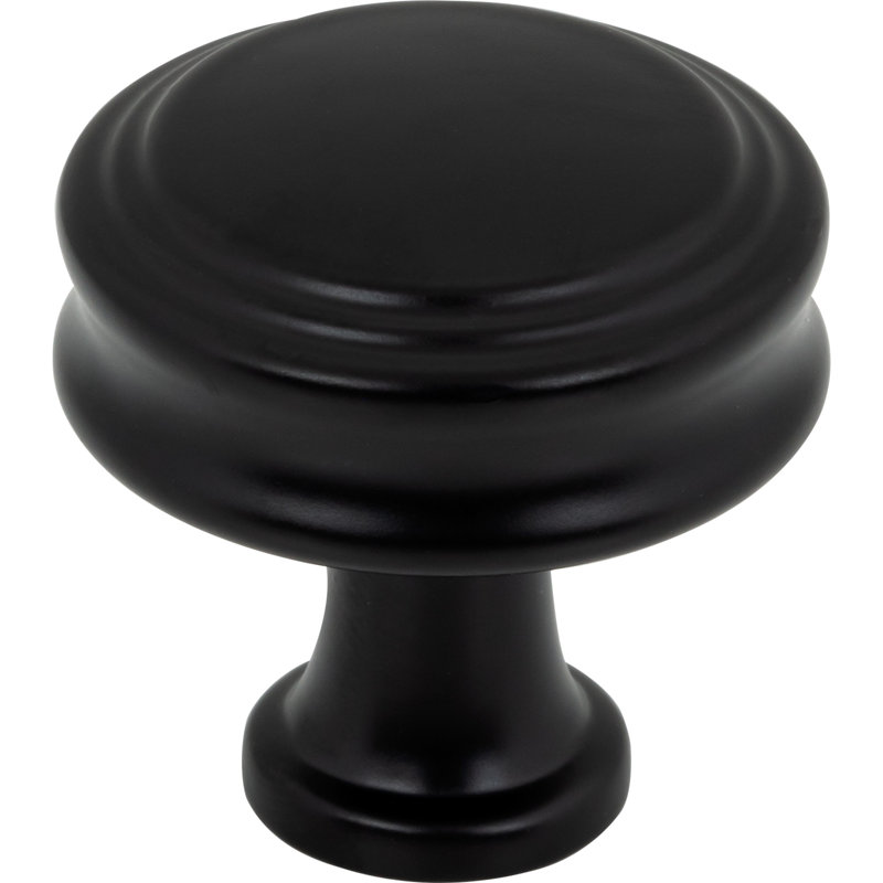 Coddington 1 1/4" Length Round Knob, Flat Black