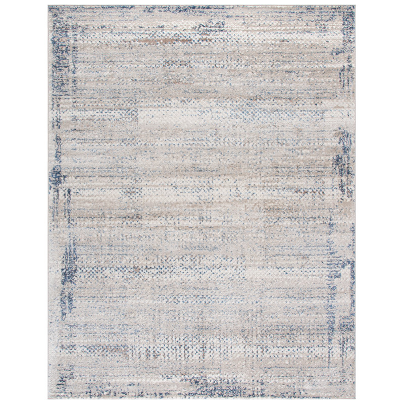 Tapis à performance abstraite Nourit, Rectangulaire 8 pi x 10 pi