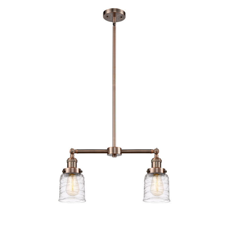 Harue 2 - Light Kitchen Island Pendant, LED, Antique Copper