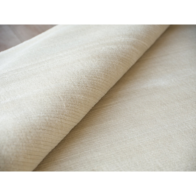 Super Tibetan Hand-knotted Wool/Bamboo Silk, Gray/Charcoal Area Rug
