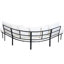 Ensemble de canapé courbé demi-lune pour terrasse avec table basse-138331376