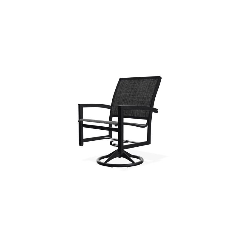 Bazza Outdoor Dining Chair, Augustine Shadow, Black