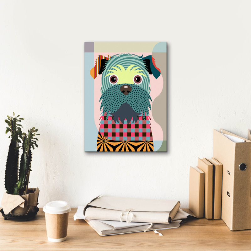 «Brussels Griffon» par Lanre Adefioyue, H 16 po x l 12 po x P 0,75 po