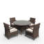 Omied 4 - Person Wicker Patio Dining Set with Round Table , Cushions Included