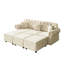 Canapé Chesterfield 82,6 po Mid-Century moderne avec capitonnage à boutons, garniture cloutée, accoudoirs roulés, coussins-133070708