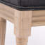 Chaise de salle à manger style français à structure carrée et dossier en bois massif, ensemble de 2-812868026