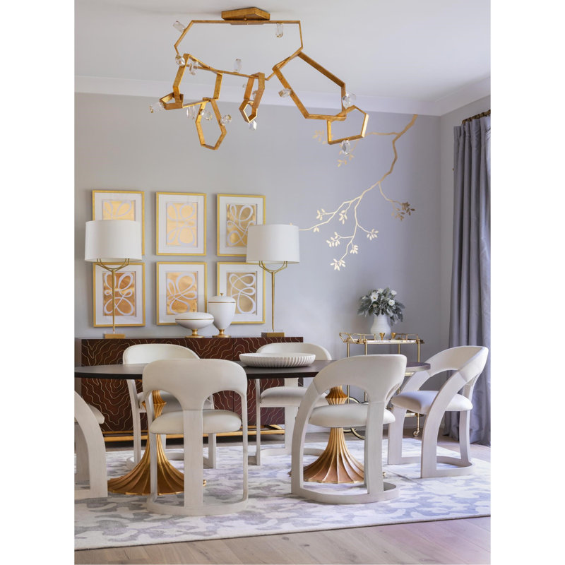 Delia Dining Chair-Ebony Cerused Leather, White, White