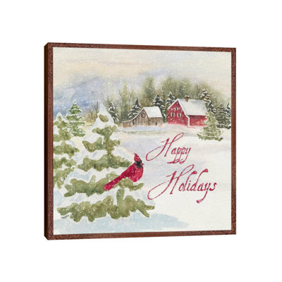 Christmas In The Country I Happy Holidays by Tara Reed - Print on Canvas